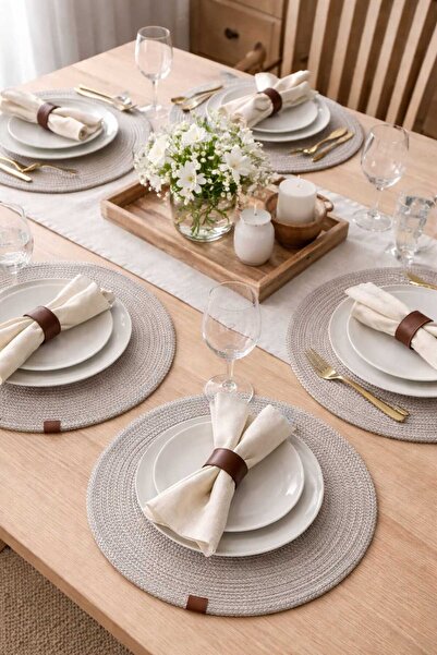 SOFT HOME GRİ SUPLA AMERİKAN SERVİS TAKIMI 6 ADET