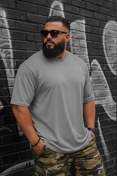 Oksit Kapty Ανδρικό T-Shirt μεγάλου μεγέθους, βαμβακερό, με λαιμόκοψη ποδηλάτ...