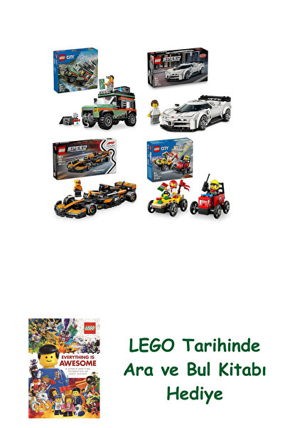 Bloomsbury مجموعة مركبات ليغو 422 (60447 + 77240 + 77251 + 60458) + هدية كتاب...