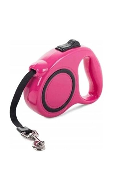 SüslüPati Automatic Extending Dog Collar Pink 3 Meters