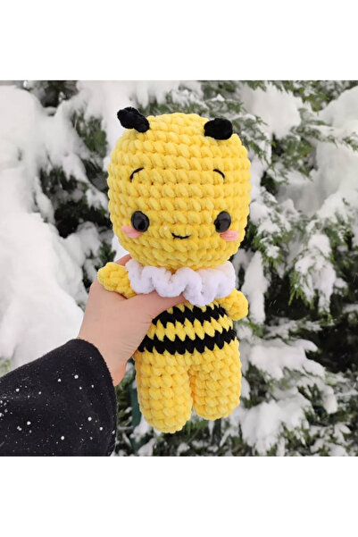 zeanqua El Yapımı Tek Parça Tığ İşi Peluş: Büyük Arı Amigurumi