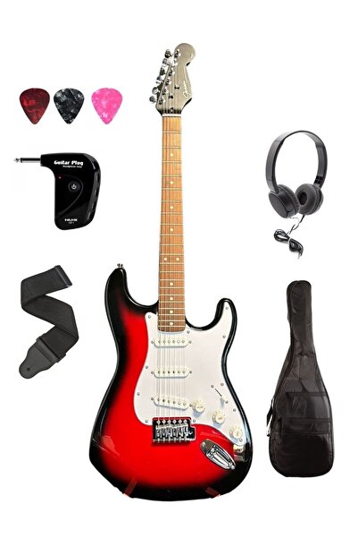 müzikhane elektro gitar kulaklık amfisi ve kulaklık kılıf askı pena