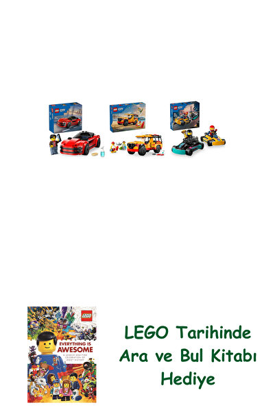 Bloomsbury مجموعة مركبات ليغو 359 (60448 + 60453 + 60400) + هدية كتاب ليغو أر...