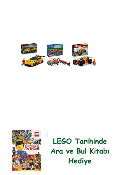 Bloomsbury Lego Vehicles Set 210 (77239 + 60435 + 71780) + Lego Search and Fi...