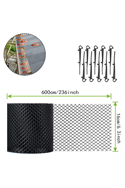 Choice1 لفة شبكية بلاستيكية لحماية المزاريب، مقاس 16 سم × 6 م، لحماية تصريف م...