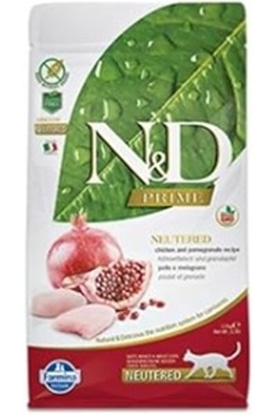N&D Tahılsız, Tavuklu Ve Narlı Kısırlaştırılmış Kedi Maması - 1,5 Kg