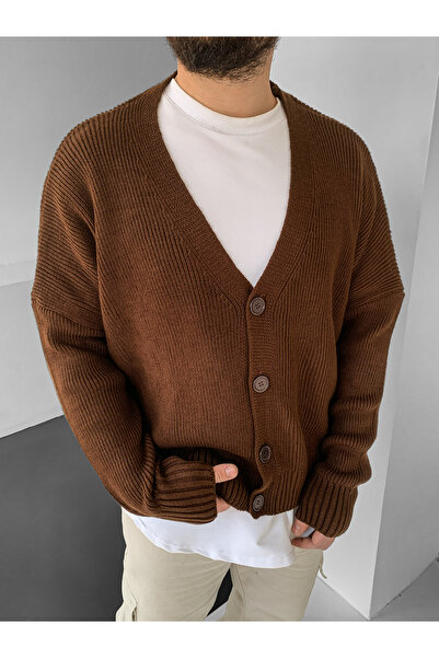 BUPPO Buttoned Premium Oversized Knitwear Knitted Cardigan