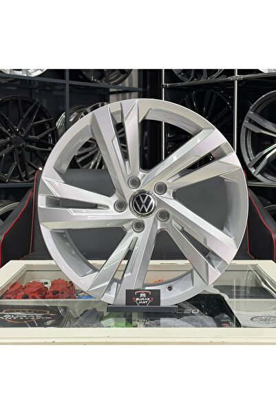 elit wheel 18 İNÇ 5X112 VW GOLF T-ROC JETTA CADDY RLİNE SİLVER JANT MODELİ (4...