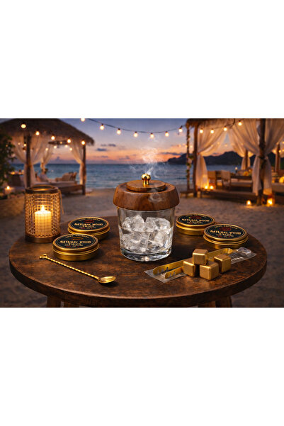 LUZZ SECRET'S GOLD EDITION AHŞAP GOLD KULPLU TÜTSÜ SET. 4 FARKLI WOOD CHIPS &...