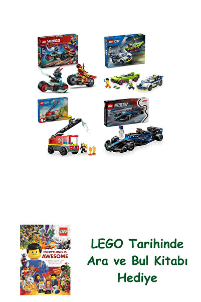 Bloomsbury مجموعة مركبات ليغو 525 (71838 + 60415 + 60463 + 77249) + هدية كتاب...