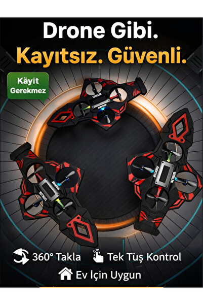Poyraz Teknoloji F199 Akıllı Uçan Oyuncak Hareket Sensörlü Kumanda + 360 Takla