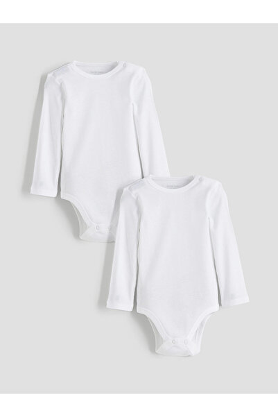 LC Waikiki Lcw Baby Ekru Basic Baby Boy Snap Body 2-Pack