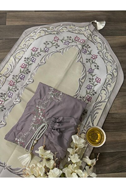 Miyar Prayer rug with prayer mat, embroidered sheet with headscarf