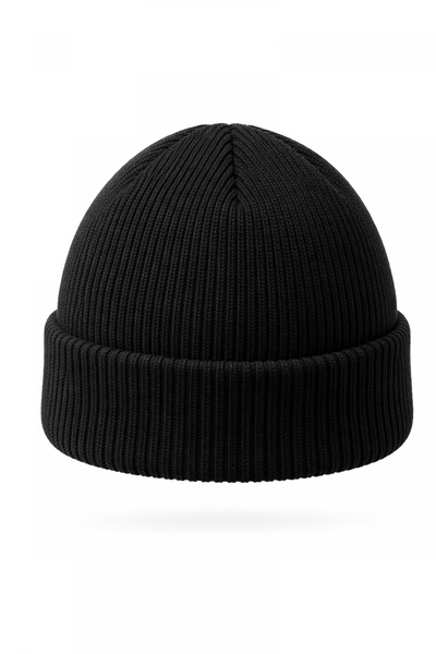 DeepSEA Black Unisex Knit Beanie – Ribbed Texture, Stretchy & Warm Winter Bea...