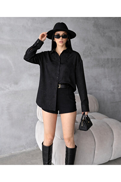 DİMA Patterned Jacquard Satin Shirt