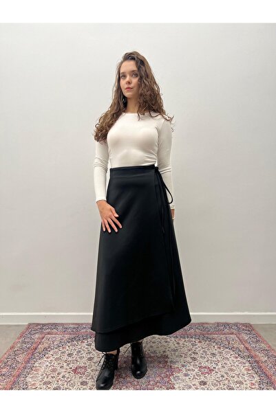 mfkeskin Με δέσιμο στο πλάι Φούστα-Μαύρο