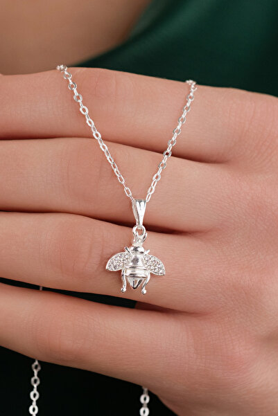 anadolusilver Balın Aşkı Arı Kolyesi | 925 Ayar Gümüş Kolye | Renk Seçenekli