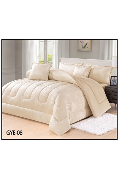 silk طقم مفرش نفرين ملكي شتوي سادة محفر مخمل فرو 8 قطع مقاس 240*220 سم