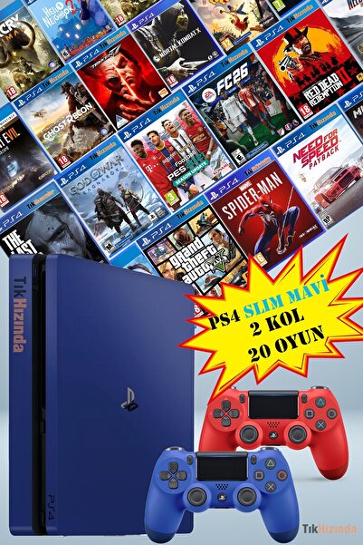 TıkHızında Sony Playstation 4 Mavi - [20 Oyun] 2 Kol Outlet Ürün (12.50 Oflin...