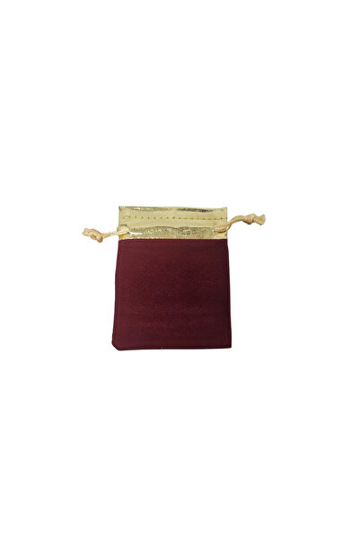 ÖZER KUTU Kadife Üstü Altın Şeritli Bordo 50 Adet 7x9 cm Boy Takı, Altın ve H...