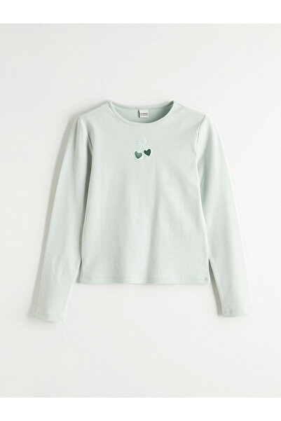 LC Waikiki Girl's Embroidered Crew Neck T-Shirt