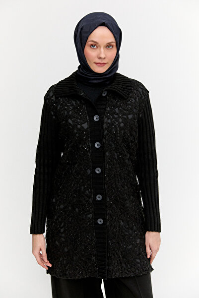 Setrms Çiçek Desenli Triko Hırka