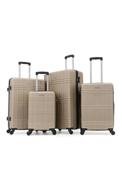 Giordano Abs Material Travel Luggage Set 4tr With Dual Spinner Wheels