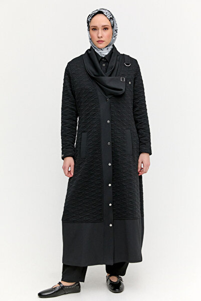 Setrms Desenli Mendil Yakalı Pardesü