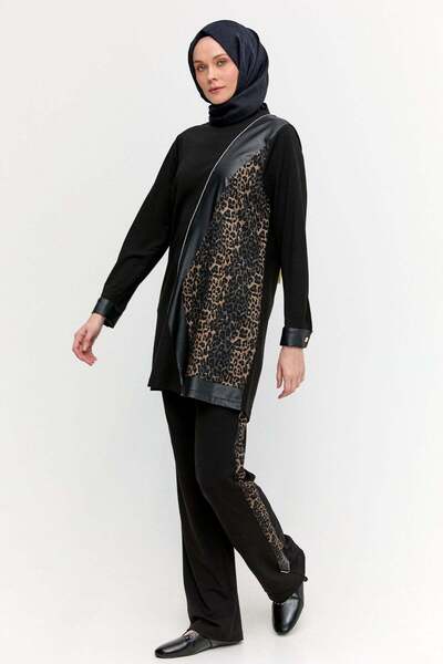 Setrms Leoparlı Penye İkili Takım