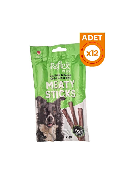 Reflex Plus Ördek ve Kaz Etli Çubuk Yetişkin Köpek Ödül Maması 12 Adet 3x11 Gr