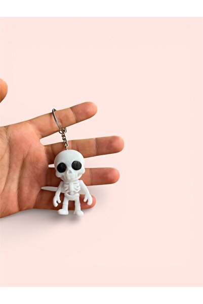 bohoostudio Hareketli Eklemli İskelet Figür Anahtarlık-Hareketli İskelet Çant...