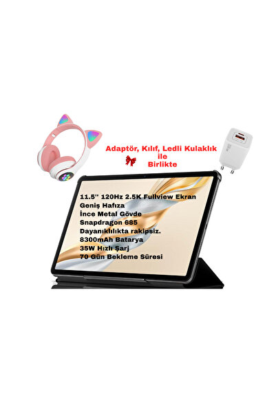 HONOR Pad X9a 2.8Ghz 8Gb 128Gb 11.5''-Android Tablet Adaptör,Kılıf