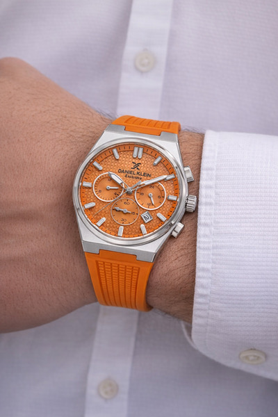 Daniel Klein Marka Exclusive Turuncu Kadran İç Fonksiyonları Aktif Erkek Kol ...