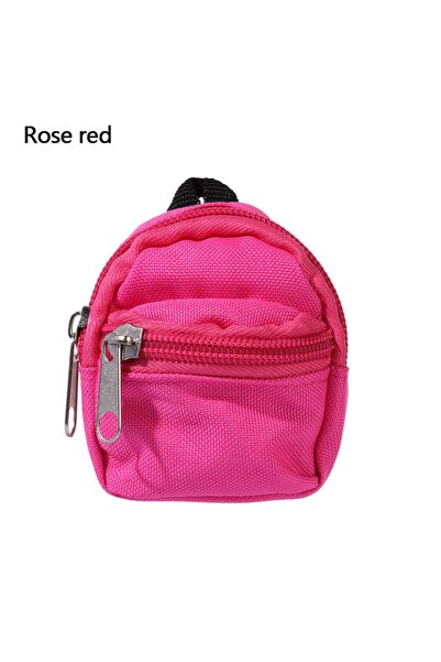 Choice rose red Doll Backpacks Doll Mini Bags Mini Zipper Rucksack Doll Backp...