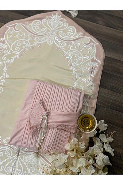 Miyar سجادة صلاه مع مصلى شرشف مطرز مع طرحه