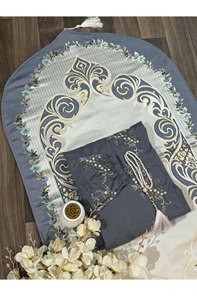 Miyar Prayer rug with prayer mat, embroidered sheet with headscarf