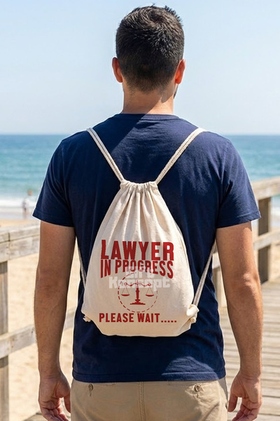 giftkonsept Lawyer in Progress Placement Wait Printed Lawyer Student Drawstri...