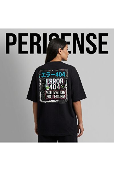PERISENSE Unisex Error 404 Motivation Not Found Printed Premium Combed Cotton...