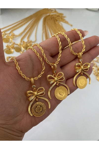 NETİCE ÖYLEK Half Bow Necklace with 60 cm Chain