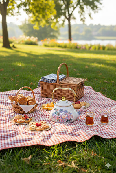 Generic Luxury teapot decorated with natural flowers, 2 liters
