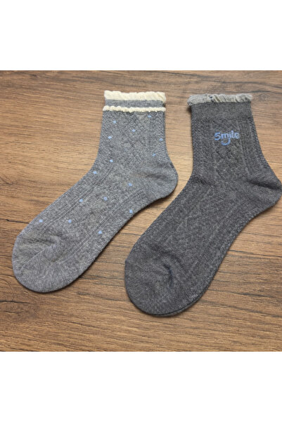 TChic Gray Socks with Double Motif