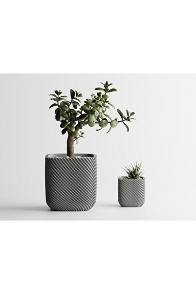 Sani Decorative pot Sani, Malibu 92 x 92 x 93 mm, Light Grey Matt