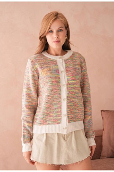 fuşyha butik Günlük Şık Soft Tüylenmez Triko Hırka