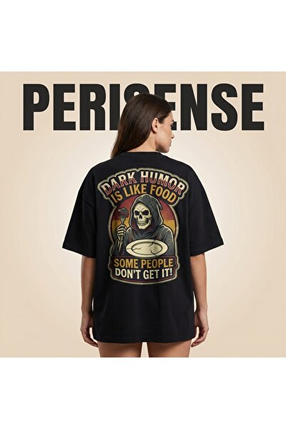 YRN COLLECTION Unisex Dark Humor Is Like Food Printed Premium Combed Cotton O...