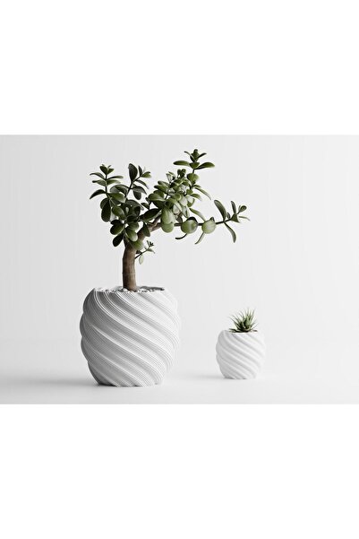 Sani Decorative pot Sani, Roma 120 x 120 x 109 mm, Matt White