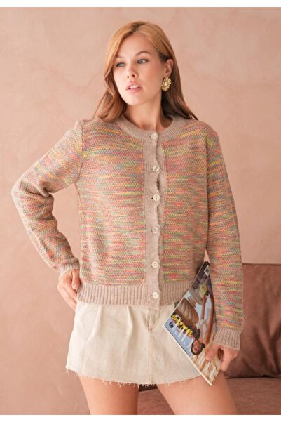 fuşyha butik Günlük Şık Soft Tüylenmez Triko Hırka