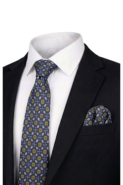 Bursa İpek Smoked Patterned Silk Tie Set