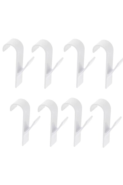 OEM Set 8 cleme pentru umerase si portprosop, plastic, alb