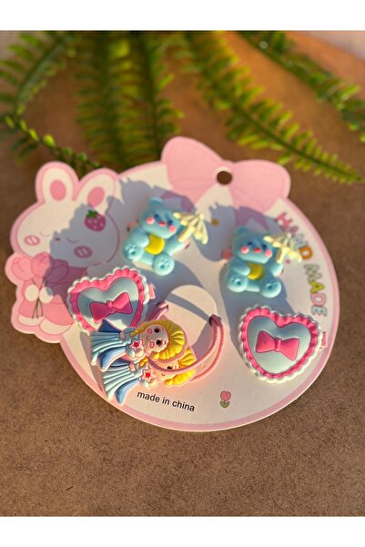 Store Bebek & Çocuklar İçin 6’lı Saç Tokası Seti – Ayıcık & Prenses