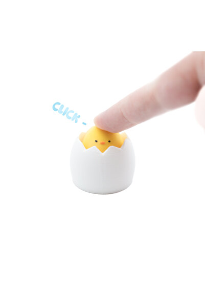 TriVox3D YUMURTA SARISI KLİK SESLİ CLİCKER OYUNCAK
